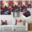 Bouddha mauve en fleurs, paysage d'automne, art mural bouddhisme-2110894337-2110894342