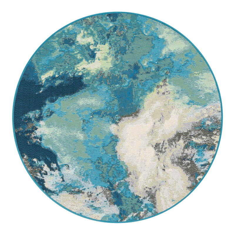 Keazia Indoor/Outdoor Area Rug, Round 3'3"