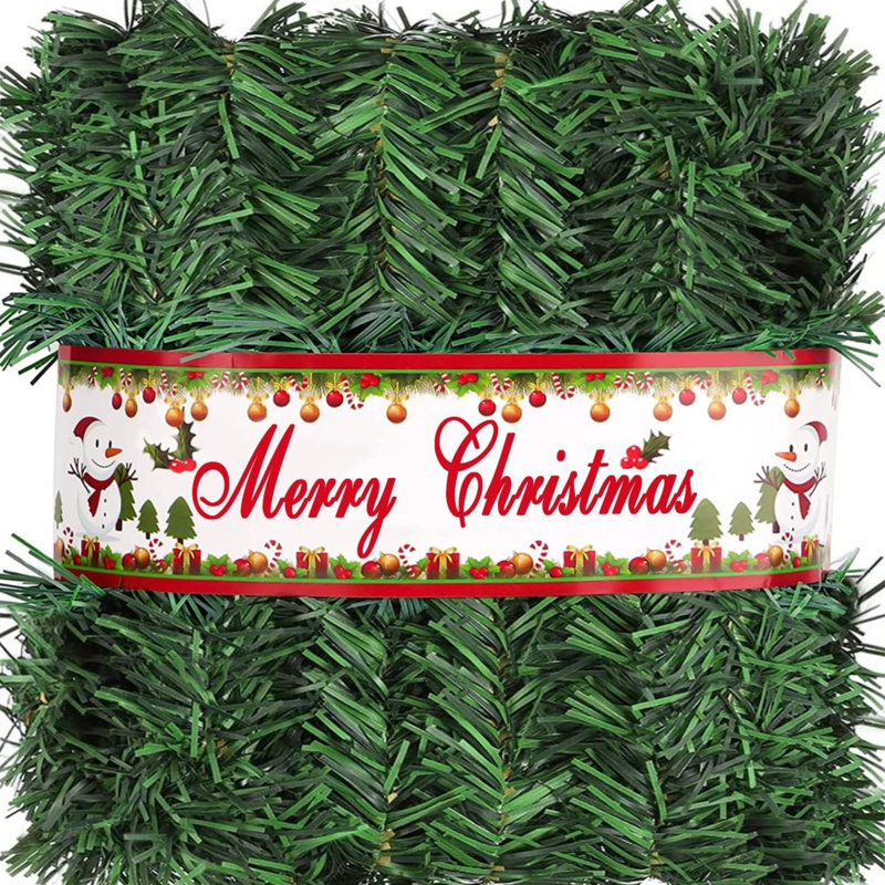 Guirlande pour décorations de Noël non éclairées douces décorations de Noël pour les fêtes en plein air