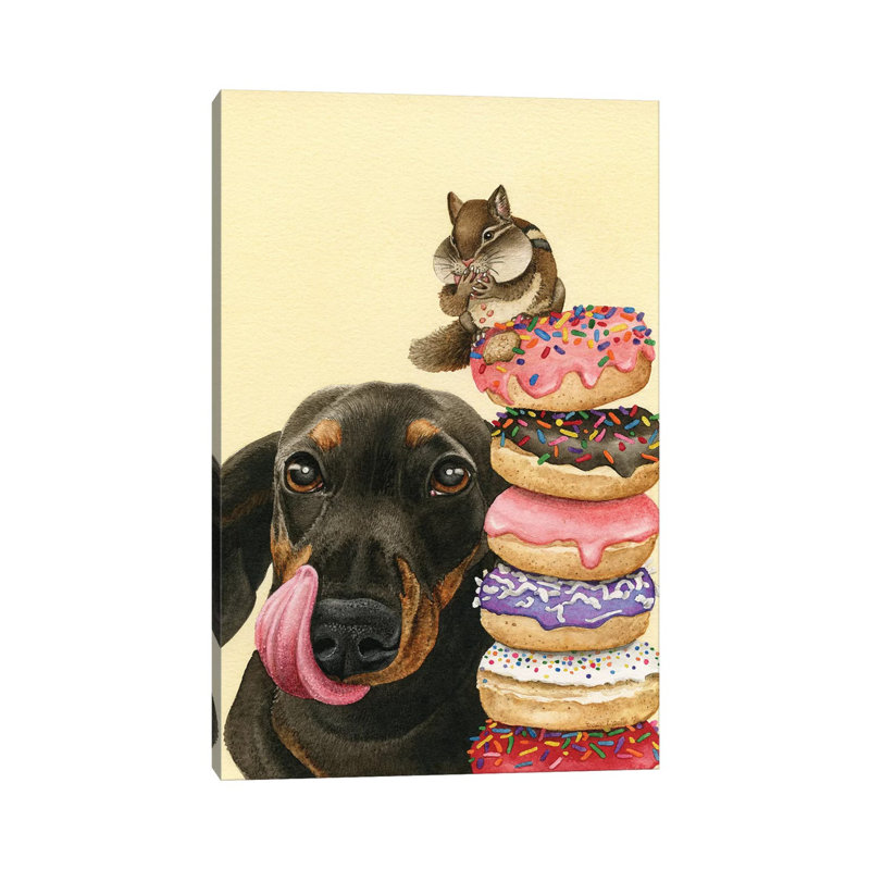 Donut Stacker by Tracy Lizotte - Painting on Canvas, Wrapped Canvas, 101.6cm H x 66.04cm W x 3.81cm D
