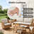 5 Persons All-Weather Wicker Outdoor Sofa Set With Cushion