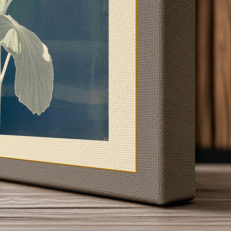 Iris Study Botanical - Wrapped Canvas, 18x12 - 45.7 x 30.5 cm, Taupe Border