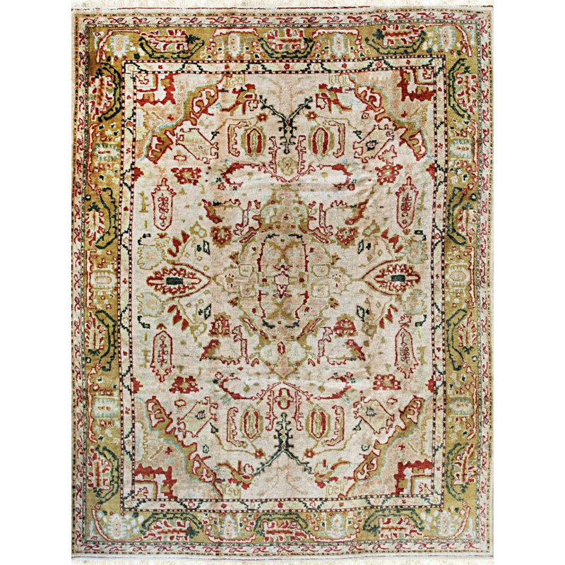 Hand Knotted Wool Floral Area Rug