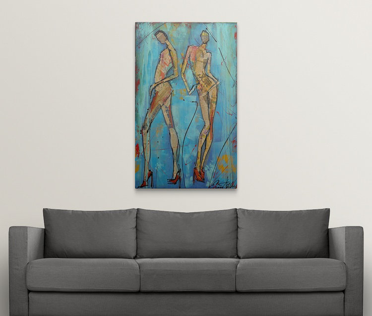 Ocilla Modern & Contemporary, 26" H x 20" W x 1" D, Black Framed