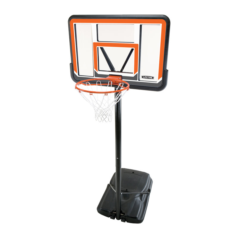Panier de basketball portatif à hauteur ajustable Lifetime (panneau en polycarbonate de 44 po), Orange