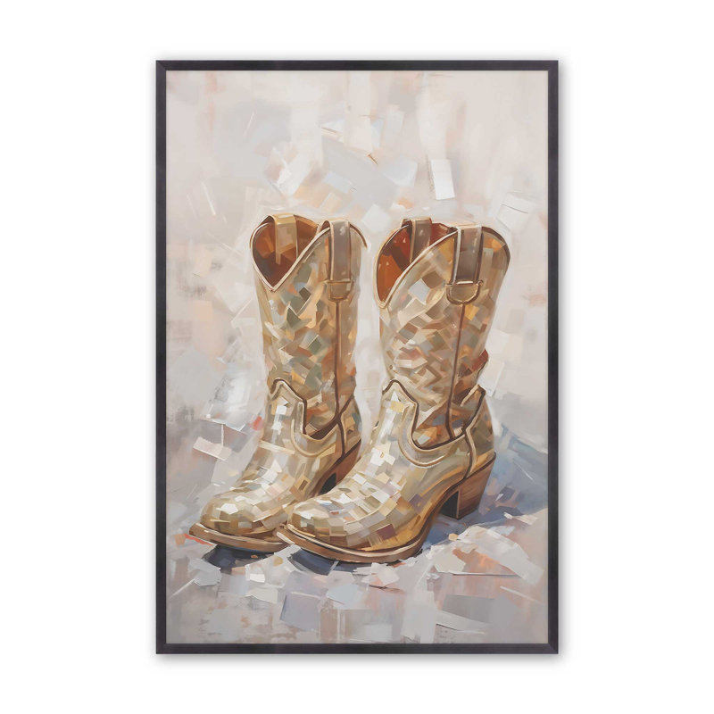 «Cowboy Essentials in Tan», impression, Zinc patiné, H 21,25 po x l 17,25 po