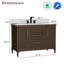 Ensemble de meuble-lavabo simple autoportant 48 po avec comptoir blanc Carrara, texture cannelée, entièrement assemblé-1489818498
