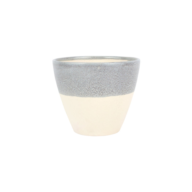 Petit cache-pot réactif Viva Garden, Gris/beige, H 6,5 po x l 7 po x P 7 po