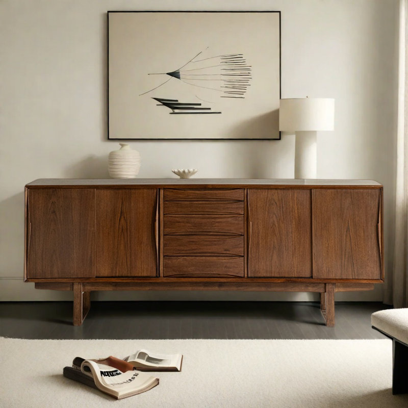 Buffet rétro, H 31,5 po x l 70,87 po x P 17,72 po