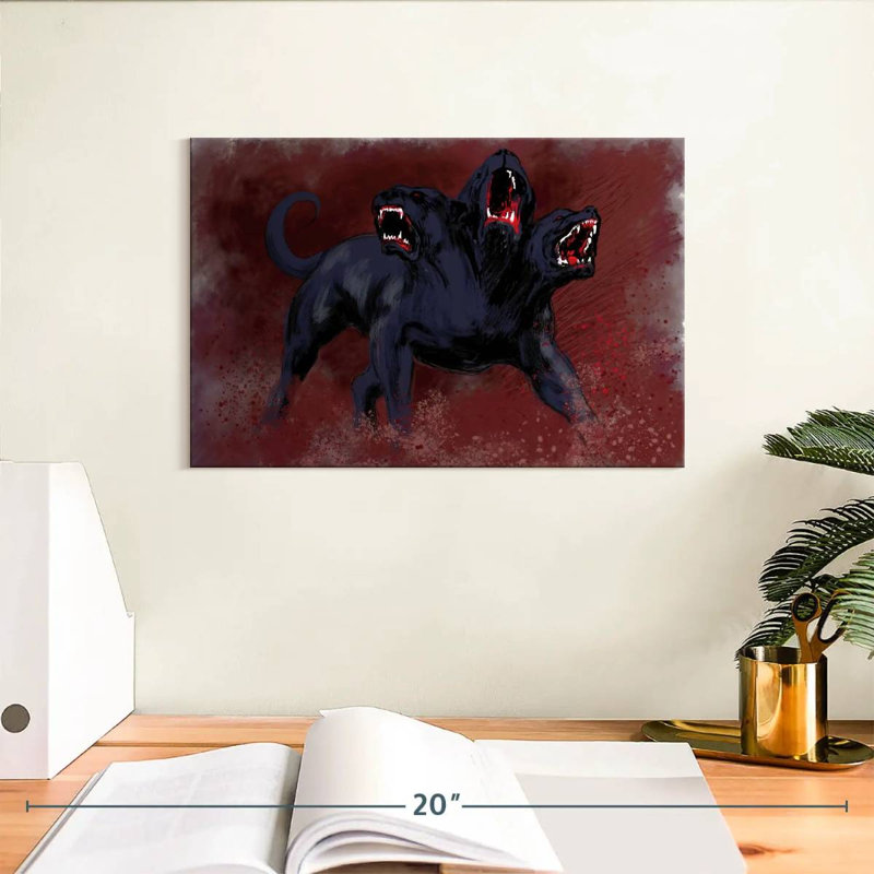 Kelan Cerberus, 8" H x 12" W