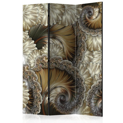 Halbe 135cm W x 172cm H 3 - Panel Solid Wood Folding Room Divider