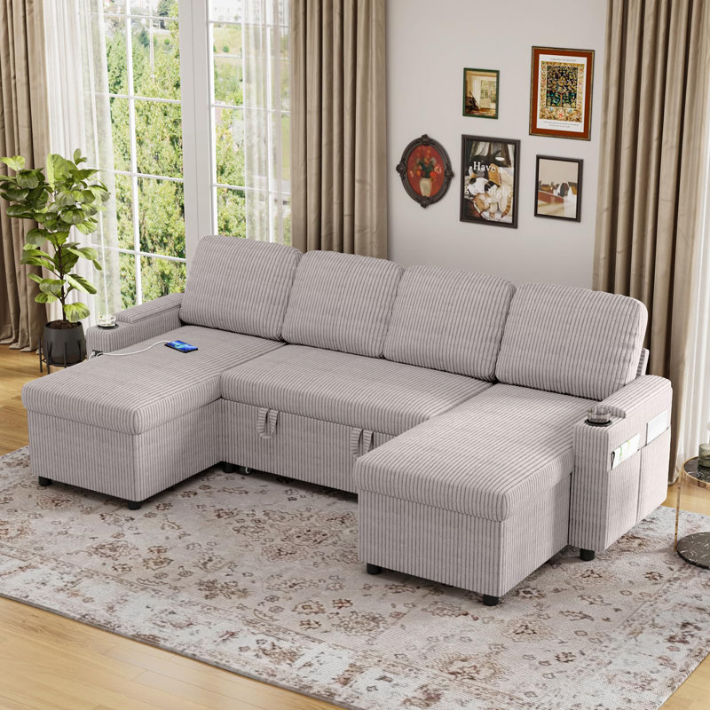 Sofa Bed, Silver Velvet
