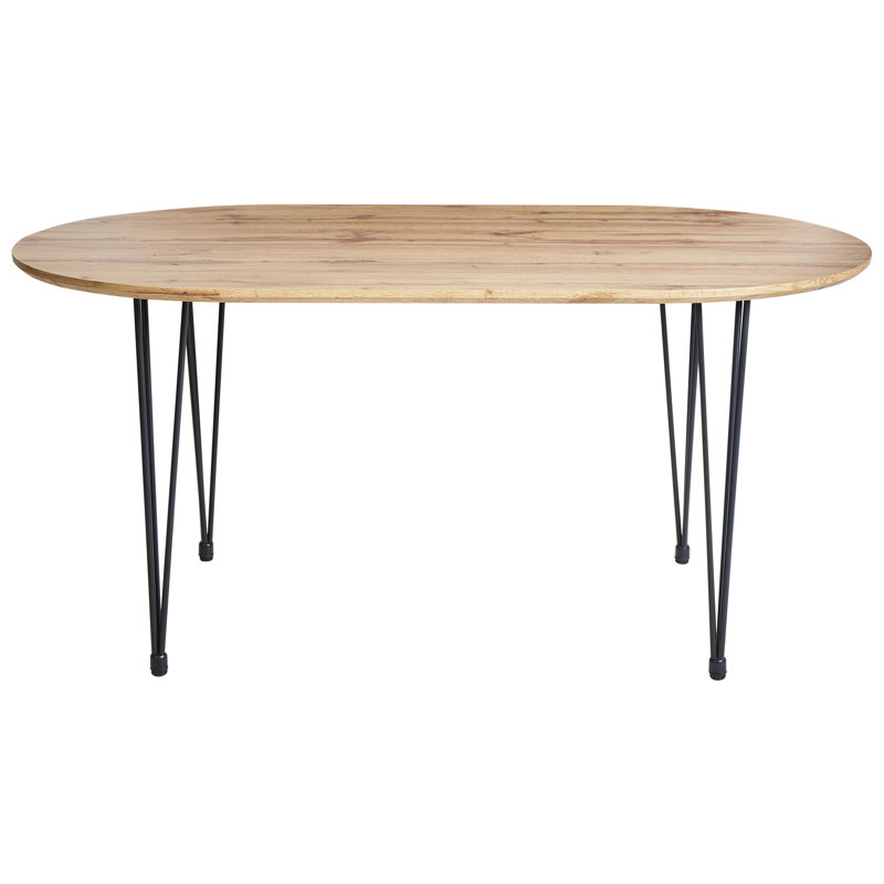 CAVELL Oval Metal Base Dining Table