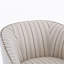 Fauteuil demi-tonneau rembourré à rayures, fauteuil confortable