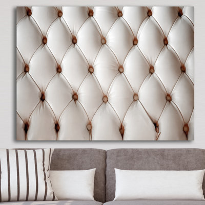 " Diamond Shaped Leather Couch "