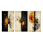 «Harmony Circular Abstract Orange White Black II», 3 pièces sur toile-461420091-461420093