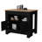 Black Kitchen Island With Generous Storage Systems - 3 Shelves 2-Door To Keep Your In-282068693