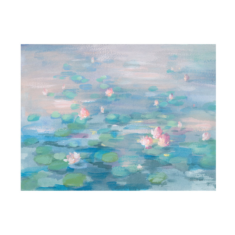 Danhui Nai «Sunrise Waterlilies», art sur toile, H 35 po x l 47 po x P 2 po