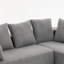 Ensemble de canapé moderne en mousse avec 5 coussins décoratifs - Conception modulaire, revêtement gris-bleu doux, canapé modulaire en forme de L pour le salon, 96,46 po x 72,83 po x 23,03 po: YKX-33002-Gris bleu-923460431