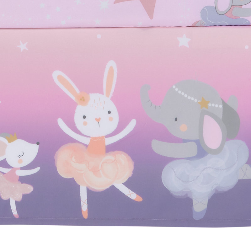 Pink and Lavender Microfiber Baby Girls' Quilt Set