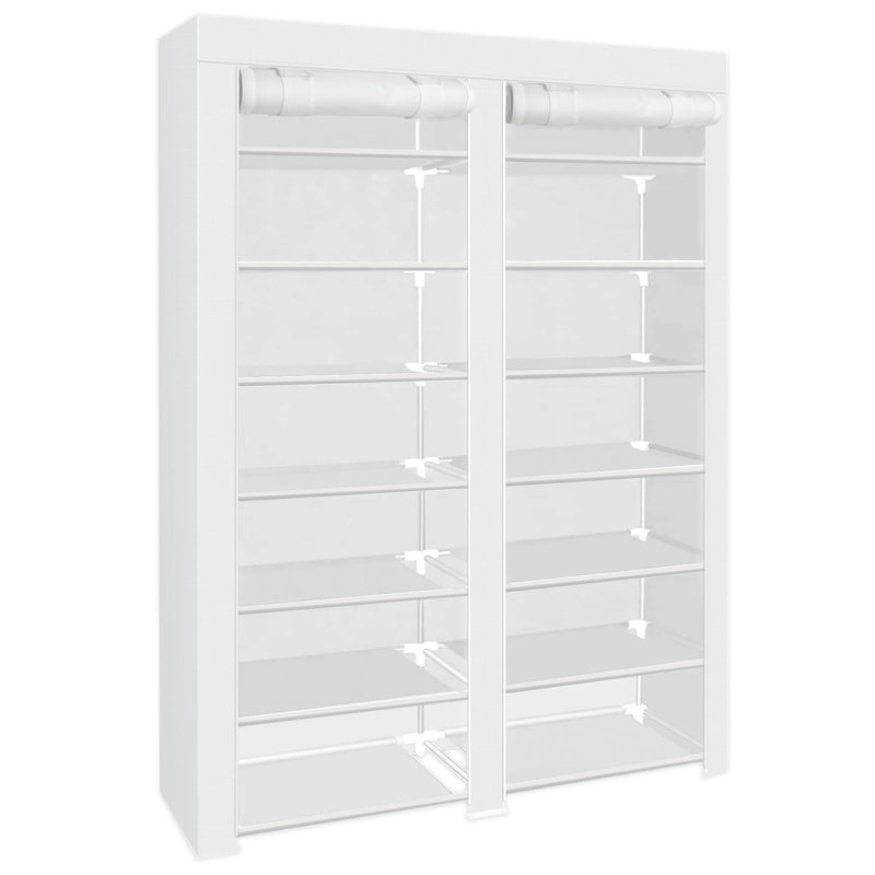 20 Pair Shoe Rack, White