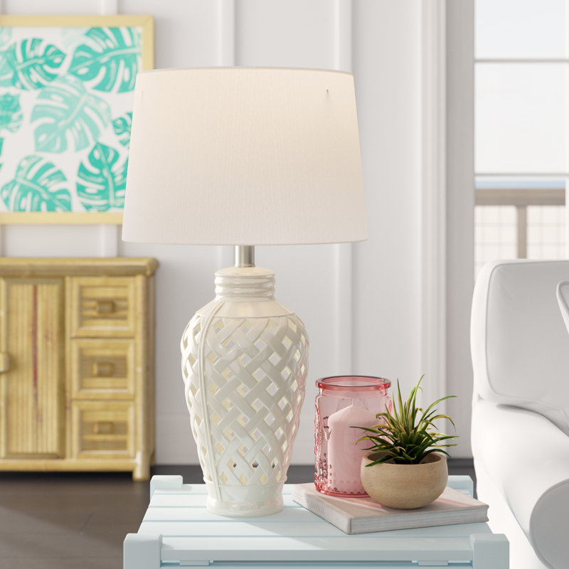 Appy Ceramic Table Lamp, White