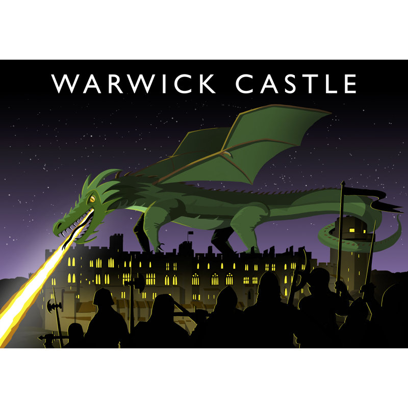 'Warwick Castle With Dragon' by Richard O'Neil - Print, No Frame, 30 cm H x 40 cm W x 1 cm D