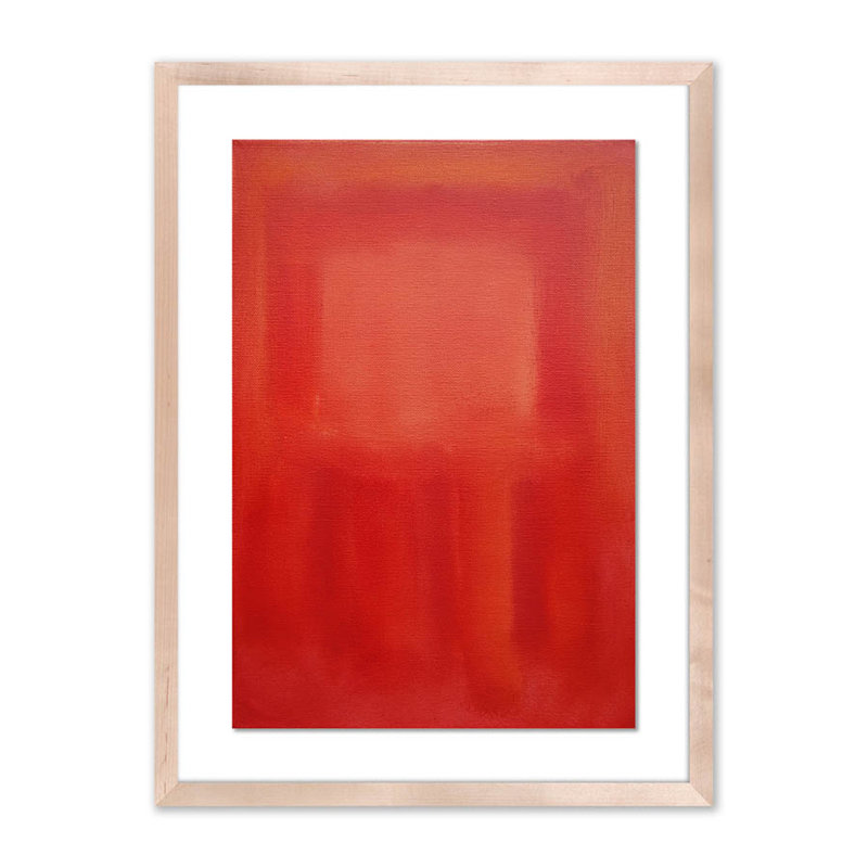 Red Souk 4 Print by Charles Stuart, 24" H x 18" W x 1.5" D, Natural