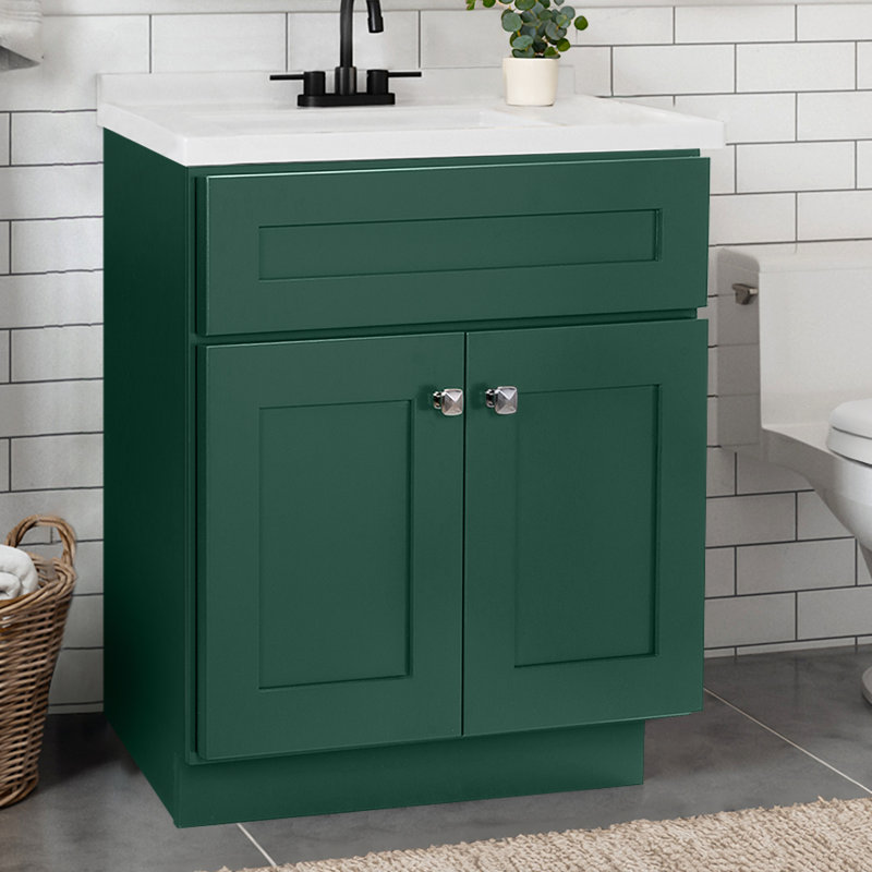 Hunter Green 30-inch Freestanding Wood Vanity Cabinet