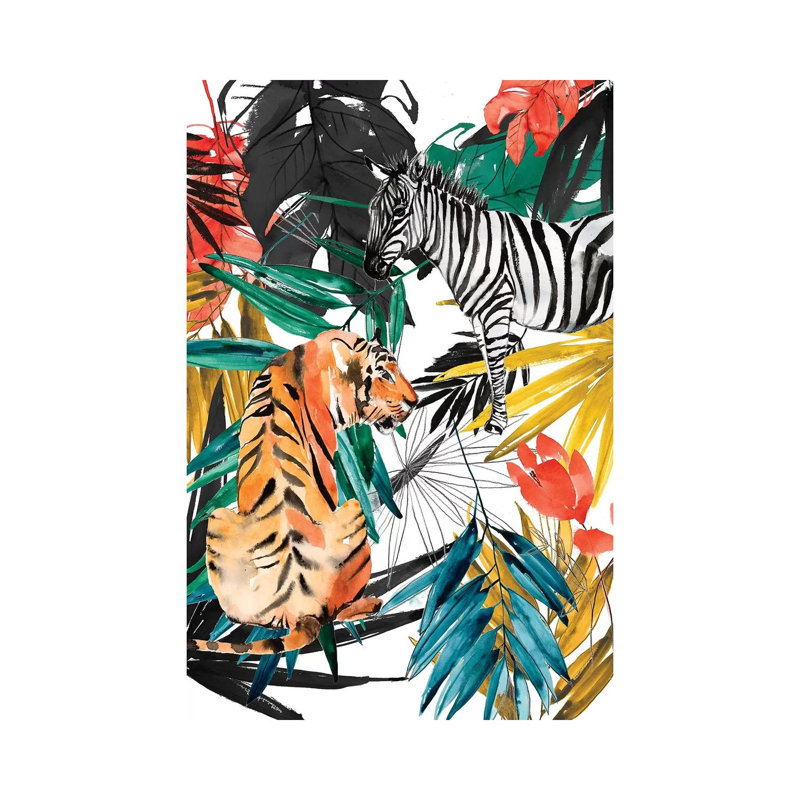 Jungle Life II by Jennifer Goldberger - Wrapped Canvas Print, 101.6 cm H x 66.04 cm W