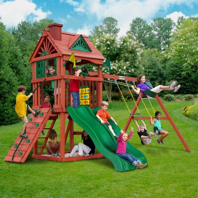 Gorilla Playsets Double Down Wooden Swing Set -  01-0036