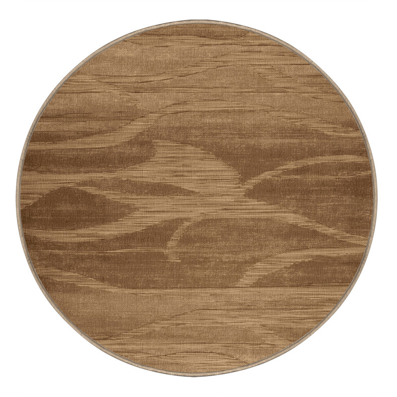 Tapis abstrait lavable à la machine, Rond 5 pi