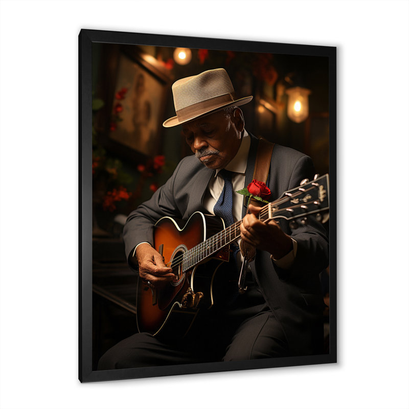 Yewell Music Bluegrass Jam Earthy II, H 44 po x l 34 po x P 1,5 po, Cadre photo noir
