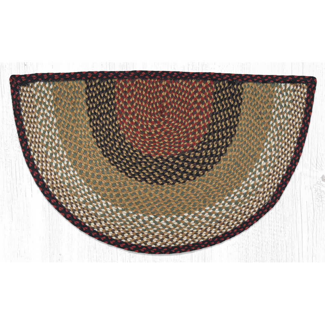 Keiko Braided Burgundy/Mustard Area Rug Millwood Pines Rug 