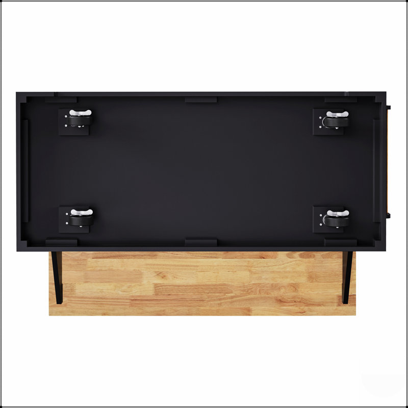 Grand îlot de cuisine de 54 pouces avec abattant en bois d'hévéa, chariot roulant texturé en relief sur 4 roues, grand espace de rangement pour la cuisine et la salle à manger