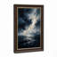 Tableau sur toile représentant un ciel d'orage bleu pictural et l'océan baigné de soleil-1401402984