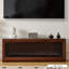 Meuble télé avec foyer en bois manufacturé brun massif-201426426-201426429