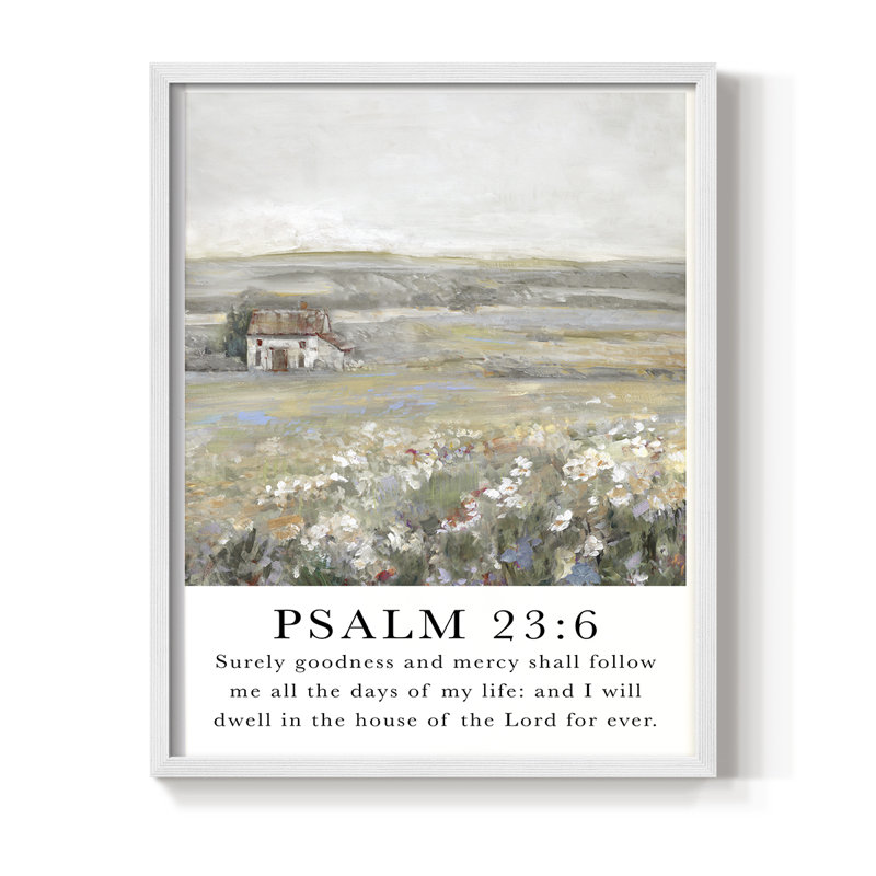 Pslam 119: 105, reproduction encadrée - bois massif, H 11 po x l 9 po, Blanc