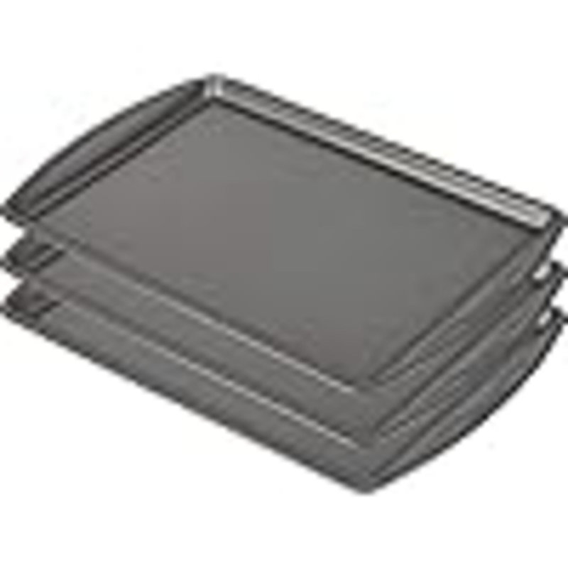 Everyday Nonstick Carbon Steel 13” X 9” Baking Sheet Set, 3 Pack – Standard-Sized Carbon Steel Cooking Pans, Bakeware Set, Cookie Sheets For Baking, Oven Pan Set