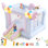 Jeu gonflable 9,5 pi x 8,6 pi avec sac de boxe, ballon de plage, basketball, ballons Macaron, jeu de ballons (sans souffleur d'air)