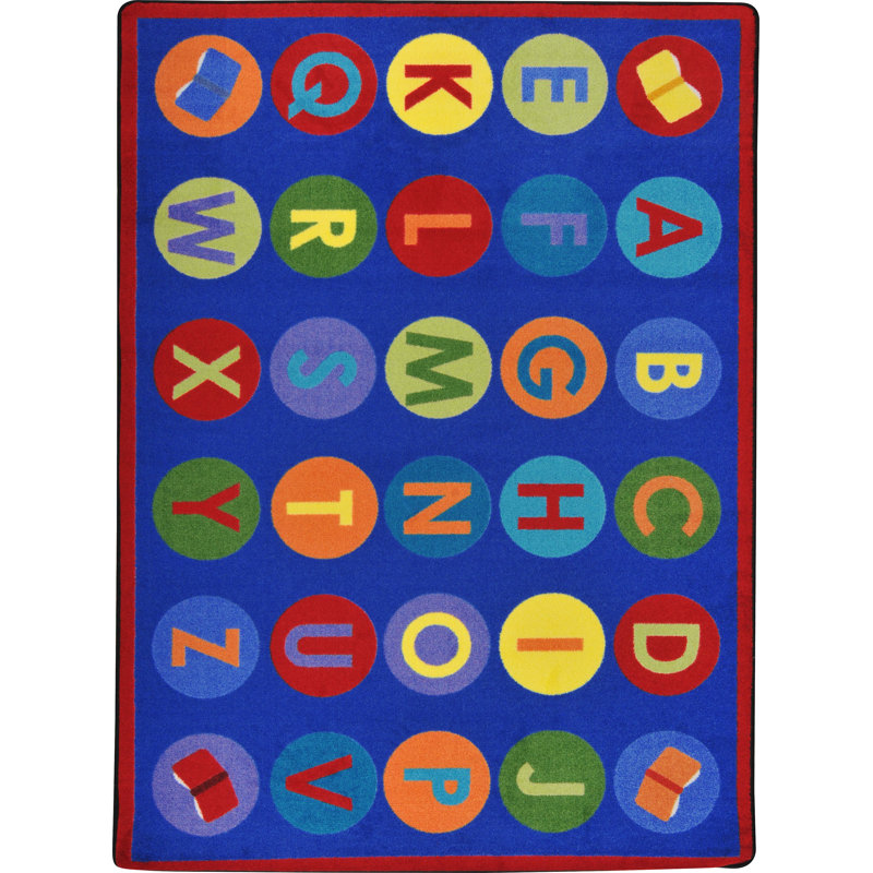 Kid Essentials Library Dots Area Rug, Rectangle 7'8" x 10'9"