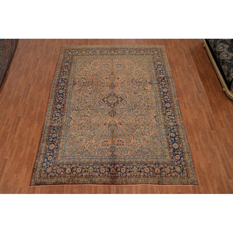 Tapis traditionnel à teinture végétale antique 10 x 13