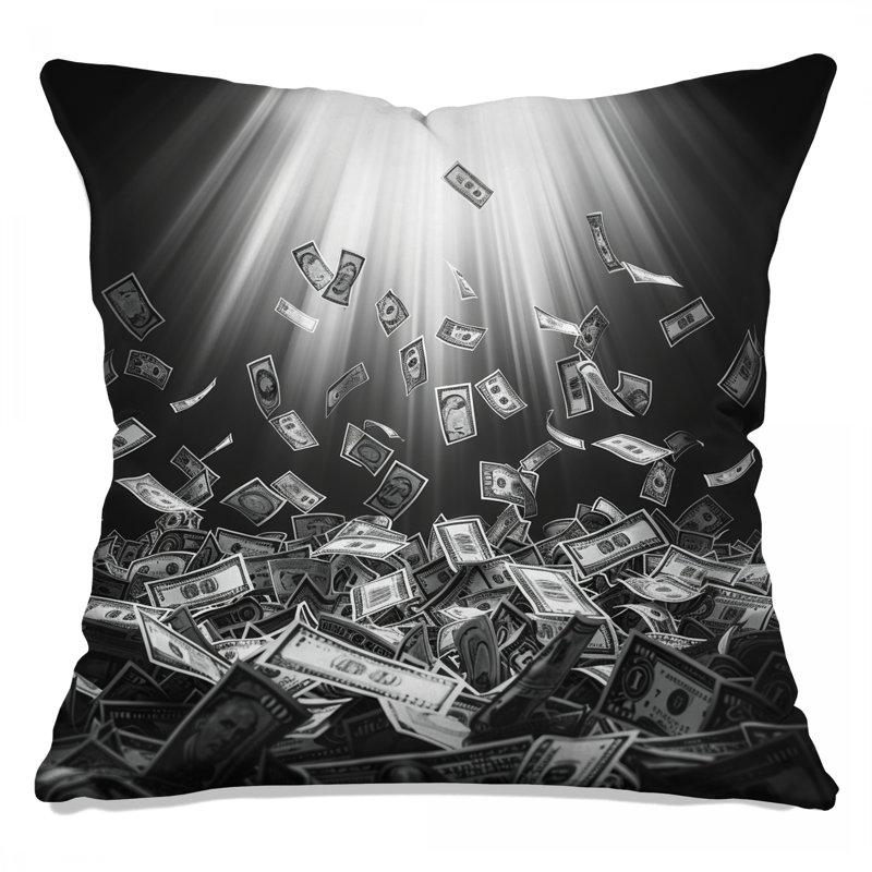 Coussin décoratif argent, 16 po x 16 po