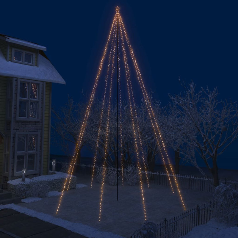 Ornement en forme de sapin de Noël à DEL, H 8,2 pi x l 8,5 pi, Blanc chaud