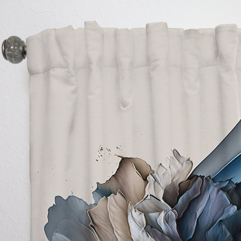 Armandale - Hyper Realistic Peony Flowers IV - Modern Curtain - Velvet Room Darkening - 1 panel, 52" W x 90" L