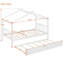 Wooden House Bed with Trundle-786007727-786007726