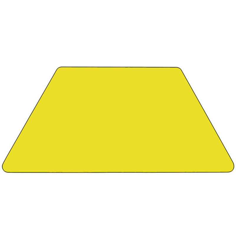 Sunny Trapezoid 22.5''W x 45''L Laminate Collaborative Activity Table