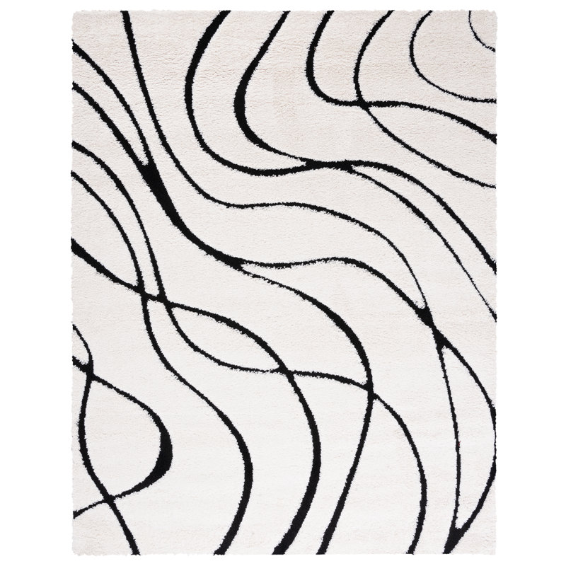 Florida Abstract Shag Area Rug, Square 91cm