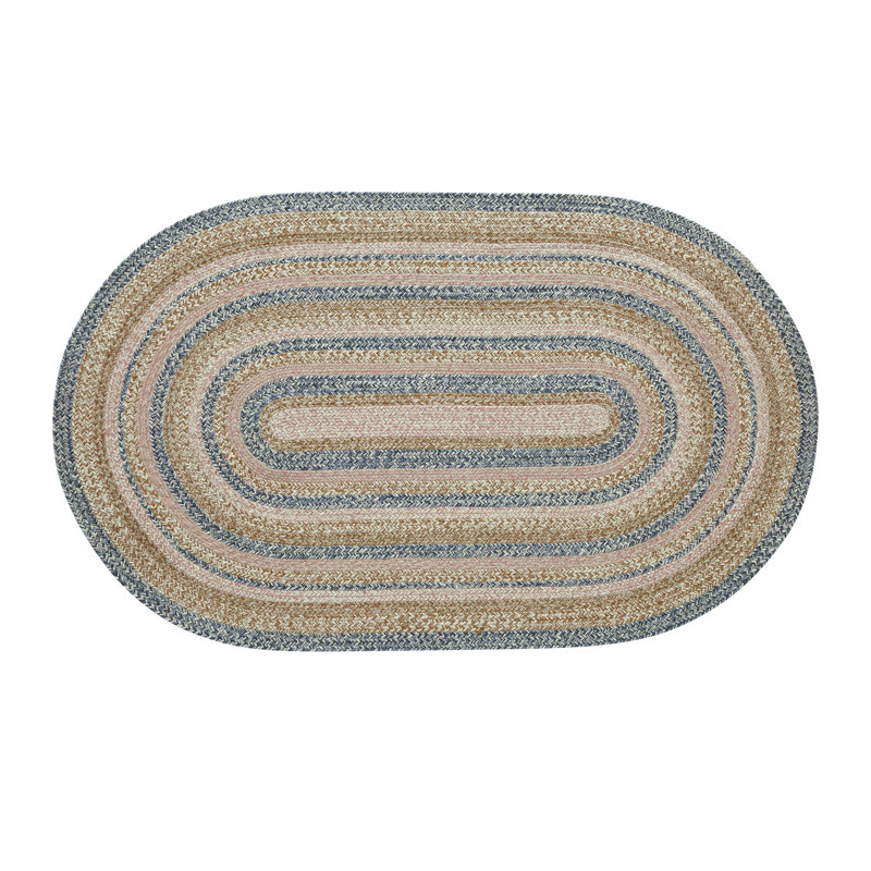 Geometric Indoor Rug, Oval 3' x 5'