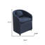 Chaise d'appoint en chenille bleue-1341718707